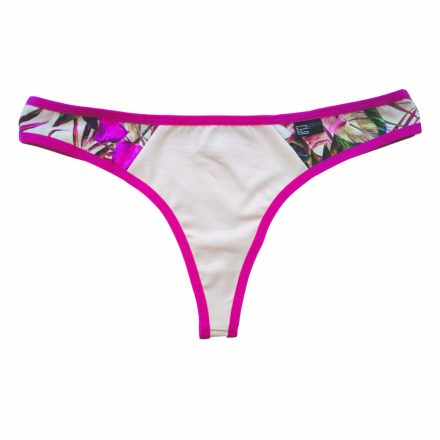 basic tanga virágos betéttel