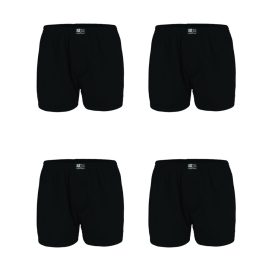 színes bő boxer 4 darabos csomag fekete