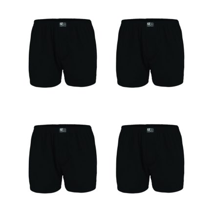 színes bő boxer 4 darabos csomag fekete