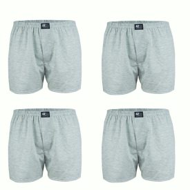 színes bő boxer 4 darabos csomag világos szürke