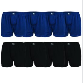 színes bő boxer 8 darabos csomag fekete+sötétkék