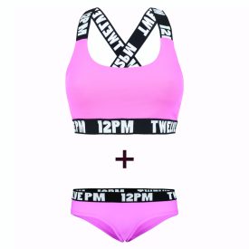 sport melltartó babarózsaszínű ajándékkal